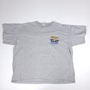 Vintage Corona Extra Puerto Vallarta Mexico‎ T-Shirt Gray Large Graphic 90s Beer